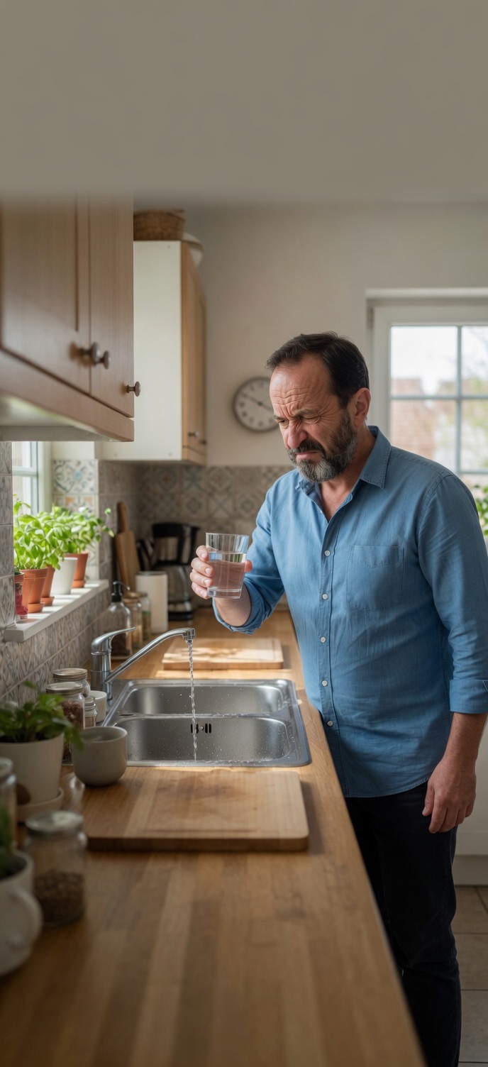 Bad tasting water reaction